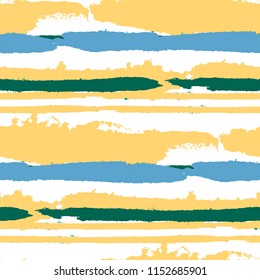 Grunge Background with Stripes. Painted Lines. Texture with Horizontal Brush Strokes. Scribbled Grunge Pattern for Cloth, Fabric, Textile. Trendy Vector Background