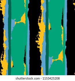 Grunge Background with Stripes. Painted Lines. Texture with Vertical Dry Brush Strokes. Scribbled Grunge Rapport for Cloth, Fabric, Textile. Retro Vector Background