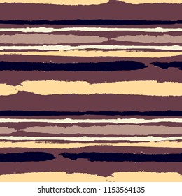 Grunge Background with Stripes. Painted Lines. Texture with Horizontal Brush Strokes. Scribbled Grunge Pattern for Sportswear, Fabric, Cloth. Retro Vector Background