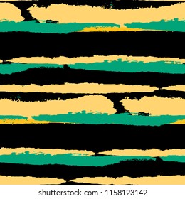Grunge Background with Stripes. Painted Lines. Texture with Horizontal Dry Brush Strokes. Scribbled Grunge Rapport for Linen, Fabric, Wallpaper. Retro Vector Background with Stripes