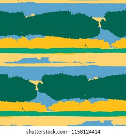 Grunge Background with Stripes. Painted Lines. Texture with Horizontal Brush Strokes. Scribbled Grunge Rapport for Sportswear, Fabric, Cloth. Retro Vector Background
