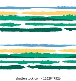 Grunge Background with Stripes. Painted Lines. Texture with Horizontal Brush Strokes. Scribbled Grunge Motif for Cloth, Fabric, Textile. Trendy Vector Background with Stripes
