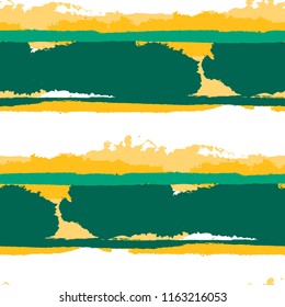 Grunge Background with Stripes. Painted Lines. Texture with Horizontal Dry Brush Strokes. Scribbled Grunge Pattern for Linen, Fabric, Textile. Trendy Vector Background with Stripes