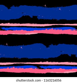 Grunge Background with Stripes. Painted Lines. Texture with Horizontal Brush Strokes. Scribbled Grunge Rapport for Cloth, Fabric, Textile. Trendy Vector Background with Stripes