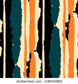 Grunge Background with Stripes. Painted Lines. Texture with Vertical Dry Brush Strokes. Scribbled Grunge Rapport for Sportswear, Fabric, Cloth. Trendy Vector Background