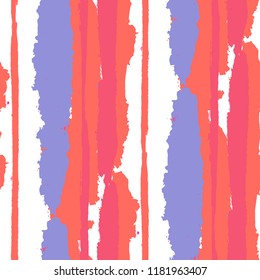 Grunge Background with Stripes. Painted Lines. Texture with Vertical Dry Brush Strokes. Scribbled Grunge Rapport for Linen, Fabric, Wallpaper. Trendy Vector Background with Stripes