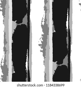 Grunge Background with Stripes. Painted Lines. Texture with Vertical Dry Brush Strokes. Scribbled Grunge Motif for Sportswear, Fabric, Cloth. Trendy Vector Background with Stripes