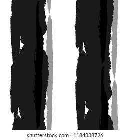 Grunge Background with Stripes. Painted Lines. Texture with Vertical Brush Strokes. Scribbled Grunge Motif for Linen, Fabric, Wallpaper. Trendy Vector Background