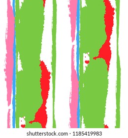 Grunge Background with Stripes. Painted Lines. Texture with Vertical Dry Brush Strokes. Scribbled Grunge Pattern for Sportswear, Paper, Cloth. Rustic Vector Background with Stripes