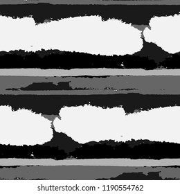 Grunge Background with Stripes. Painted Lines. Texture with Horizontal Dry Brush Strokes. Scribbled Grunge Motif for Sportswear, Paper, Cloth. Trendy Vector Background with Stripes