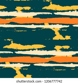 Grunge Background with Stripes. Painted Lines. Texture with Horizontal Brush Strokes. Scribbled Grunge Rapport for Sportswear, Fabric, Cloth. Retro Vector Background