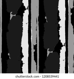 Grunge Background with Stripes. Painted Lines. Texture with Vertical Dry Brush Strokes. Scribbled Grunge Pattern for Sportswear, Paper, Cloth. Rustic Vector Background
