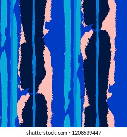 Grunge Background with Stripes. Painted Lines. Texture with Vertical Dry Brush Strokes. Scribbled Grunge Pattern for Cloth, Fabric, Textile. Retro Vector Background