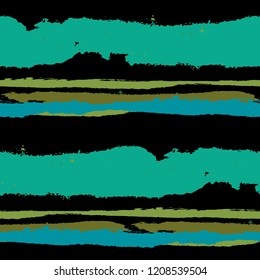 Grunge Background with Stripes. Painted Lines. Texture with Horizontal Dry Brush Strokes. Scribbled Grunge Rapport for Sportswear, Fabric, Wallpaper. Trendy Vector Background