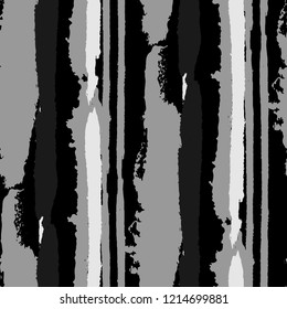 Grunge Background with Stripes. Painted Lines. Texture with Vertical Dry Brush Strokes. Scribbled Grunge Pattern for Linen, Fabric, Wallpaper. Rustic Vector Background with Stripes