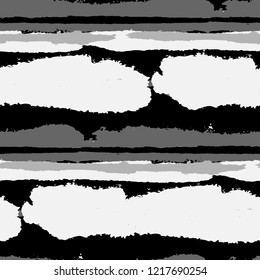 Grunge Background with Stripes. Painted Lines. Texture with Horizontal Brush Strokes. Scribbled Grunge Pattern for Sportswear, Paper, Cloth. Trendy Vector Background with Stripes