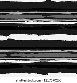 Grunge Background with Stripes. Painted Lines. Texture with Horizontal Brush Strokes. Scribbled Grunge Motif for Cloth, Swimwear, Textile. Retro Vector Background with Stripes