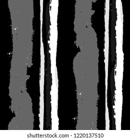 Grunge Background with Stripes. Painted Lines. Texture with Vertical Brush Strokes. Scribbled Grunge Pattern for Linen, Fabric, Textile. Rustic Vector Background