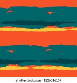 Grunge Background with Stripes. Painted Lines. Texture with Horizontal Dry Brush Strokes. Scribbled Grunge Motif for Sportswear, Fabric, Cloth. Trendy Vector Background with Stripes