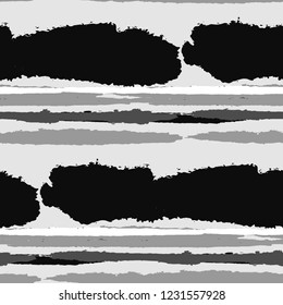 Grunge Background with Stripes. Painted Lines. Texture with Horizontal Brush Strokes. Scribbled Grunge Rapport for Linen, Fabric, Wallpaper. Retro Vector Background with Stripes