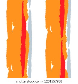 Grunge Background with Stripes. Painted Lines. Texture with Vertical Dry Brush Strokes. Scribbled Grunge Rapport for Linen, Fabric, Textile. Trendy Vector Background with Stripes