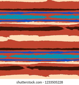 Grunge Background with Stripes. Painted Lines. Texture with Horizontal Dry Brush Strokes. Scribbled Grunge Rapport for Linen, Fabric, Wallpaper. Trendy Vector Background