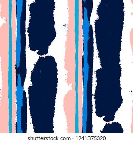 Grunge Background with Stripes. Painted Lines. Texture with Vertical Dry Brush Strokes. Scribbled Grunge Rapport for Sportswear, Fabric, Wallpaper. Rustic Vector Background