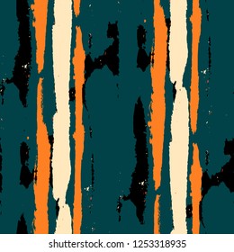 Grunge Background with Stripes. Painted Lines. Texture with Vertical Dry Brush Strokes. Scribbled Grunge Rapport for Linen, Fabric, Textile. Retro Vector Background with Stripes