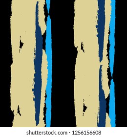 Grunge Background with Stripes. Painted Lines. Texture with Vertical Brush Strokes. Scribbled Grunge Rapport for Linen, Fabric, Textile. Trendy Vector Background