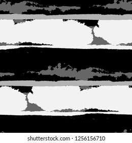 Grunge Background with Stripes. Painted Lines. Texture with Horizontal Brush Strokes. Scribbled Grunge Rapport for Cloth, Fabric, Textile. Retro Vector Background with Stripes