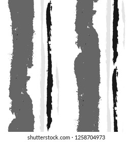 Grunge Background with Stripes. Painted Lines. Texture with Vertical Dry Brush Strokes. Scribbled Grunge Pattern for Sportswear, Fabric, Cloth. Trendy Vector Background