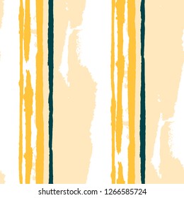 Grunge Background with Stripes. Painted Lines. Texture with Vertical Dry Brush Strokes. Scribbled Grunge Pattern for Cloth, Swimwear, Textile. Trendy Vector Background with Stripes