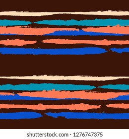 Grunge Background with Stripes. Painted Lines. Texture with Horizontal Brush Strokes. Scribbled Grunge Rapport for Sportswear, Fabric, Cloth. Rustic Vector Background with Stripes