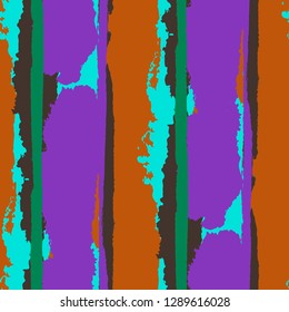 Grunge Background with Stripes. Painted Lines. Texture with Vertical Dry Brush Strokes. Scribbled Grunge Pattern for Sportswear, Paper, Cloth. Trendy Vector Background