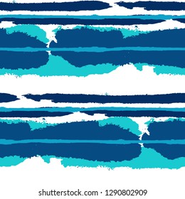 Grunge Background with Stripes. Painted Lines. Texture with Horizontal Brush Strokes. Scribbled Grunge Motif for Linen, Fabric, Wallpaper. Rustic Vector Background