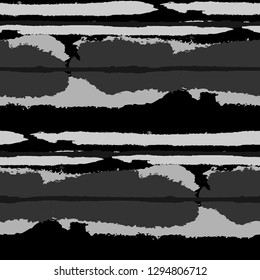 Grunge Background with Stripes. Painted Lines. Texture with Horizontal Brush Strokes. Scribbled Grunge Rapport for Linen, Fabric, Wallpaper. Retro Vector Background