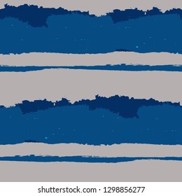 Grunge Background with Stripes. Painted Lines. Texture with Horizontal Brush Strokes. Scribbled Grunge Pattern for Linen, Fabric, Textile. Rustic Vector Background
