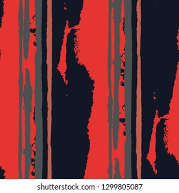 Grunge Background with Stripes. Painted Lines. Texture with Vertical Brush Strokes. Scribbled Grunge Rapport for Cloth, Fabric, Textile. Trendy Vector Background with Stripes