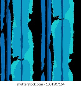 Grunge Background with Stripes. Painted Lines. Texture with Vertical Dry Brush Strokes. Scribbled Grunge Motif for Cloth, Swimwear, Textile. Trendy Vector Background with Stripes