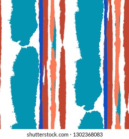 Grunge Background with Stripes. Painted Lines. Texture with Vertical Dry Brush Strokes. Scribbled Grunge Rapport for Cloth, Fabric, Textile. Retro Vector Background