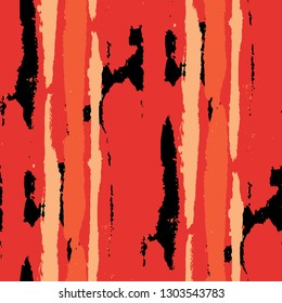 Grunge Background with Stripes. Painted Lines. Texture with Vertical Dry Brush Strokes. Scribbled Grunge Rapport for Sportswear, Fabric, Cloth. Trendy Vector Background with Stripes