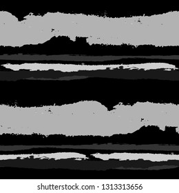 Grunge Background with Stripes. Painted Lines. Texture with Horizontal Dry Brush Strokes. Scribbled Grunge Pattern for Sportswear, Paper, Cloth. Retro Vector Background with Stripes