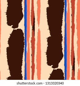 Grunge Background with Stripes. Painted Lines. Texture with Vertical Dry Brush Strokes. Scribbled Grunge Pattern for Sportswear, Fabric, Cloth. Retro Vector Background with Stripes