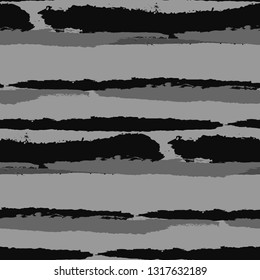 Grunge Background with Stripes. Painted Lines. Texture with Horizontal Dry Brush Strokes. Scribbled Grunge Pattern for Sportswear, Fabric, Wallpaper. Retro Vector Background with Stripes