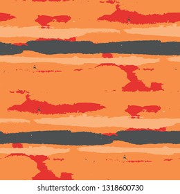 Grunge Background with Stripes. Painted Lines. Texture with Horizontal Brush Strokes. Scribbled Grunge Rapport for Sportswear, Fabric, Cloth. Rustic Vector Background with Stripes