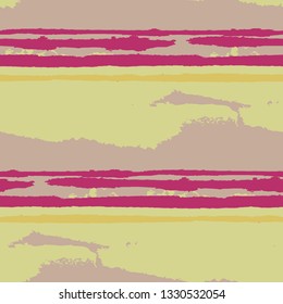 Grunge Background with Stripes. Painted Lines. Texture with Horizontal Brush Strokes. Scribbled Grunge Motif for Linen, Fabric, Textile. Rustic Vector Background with Stripes