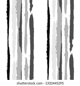Grunge Background with Stripes. Painted Lines. Texture with Vertical Dry Brush Strokes. Scribbled Grunge Rapport for Cloth, Fabric, Textile. Retro Vector Background with Stripes