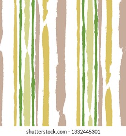 Grunge Background with Stripes. Painted Lines. Texture with Vertical Brush Strokes. Scribbled Grunge Pattern for Cloth, Fabric, Textile. Retro Vector Background