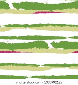Grunge Background with Stripes. Painted Lines. Texture with Horizontal Brush Strokes. Scribbled Grunge Pattern for Sportswear, Paper, Cloth. Rustic Vector Background