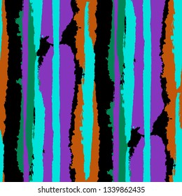 Grunge Background with Stripes. Painted Lines. Texture with Vertical Brush Strokes. Scribbled Grunge Pattern for Linen, Fabric, Textile. Rustic Vector Background